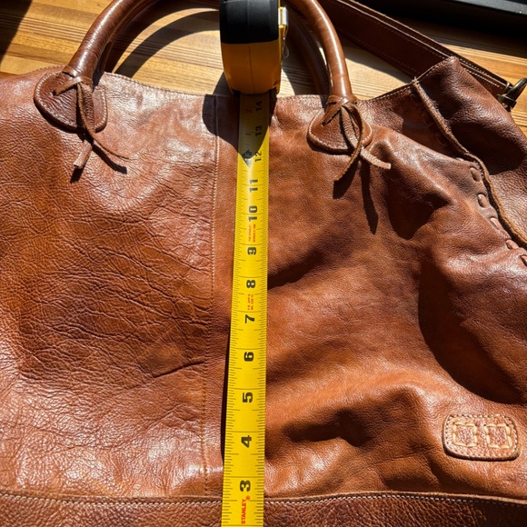 Leather Handbag, Bed Stu Rockaway Tote in Tan Rustic - Picture 8 of 13